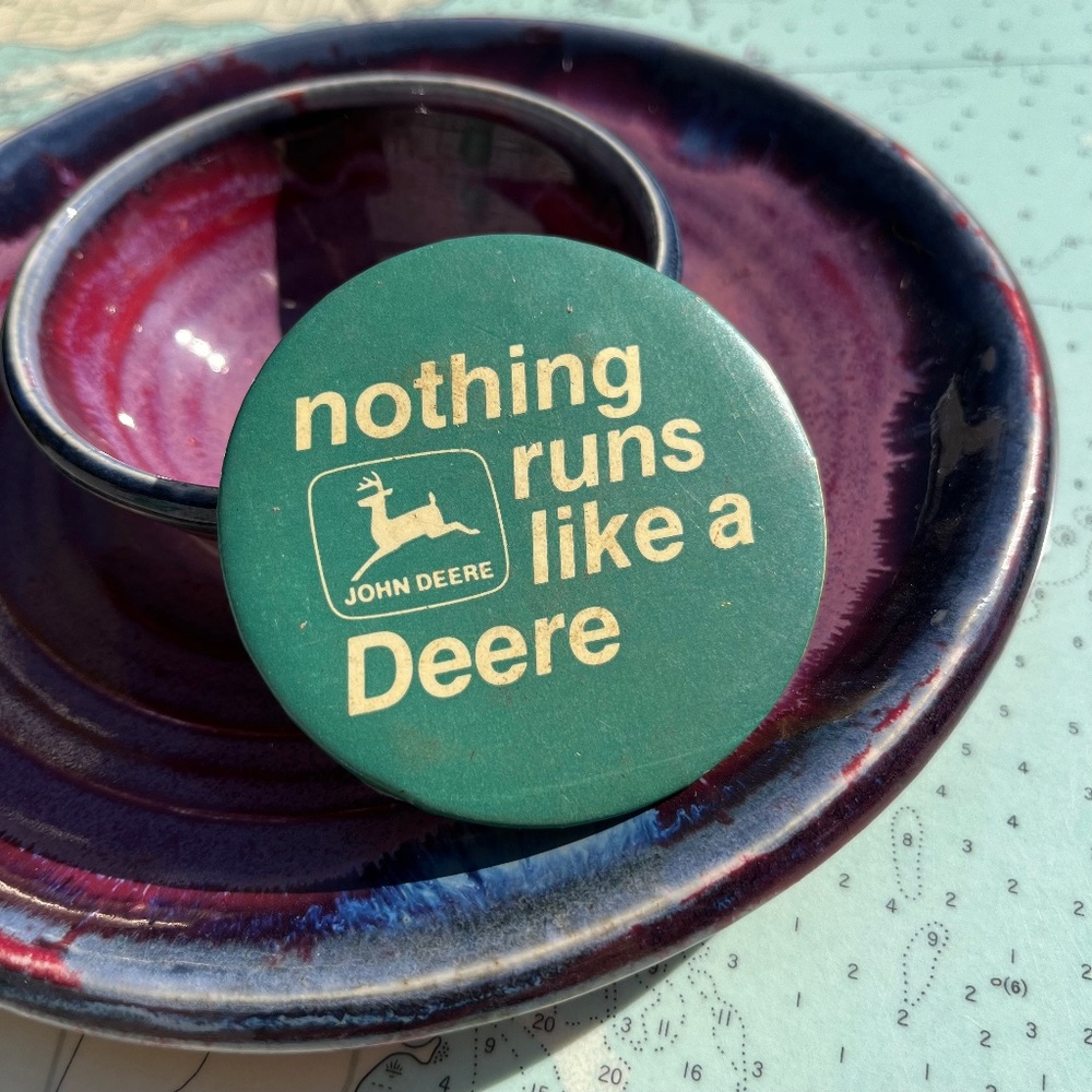 Vintage Nothing Runs Like a Deere John Deere Promo Button